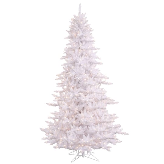 4.5ft. Pre-Lit White Fir Artificial Christmas Tree, Warm White Dura-Lit® LED Lights